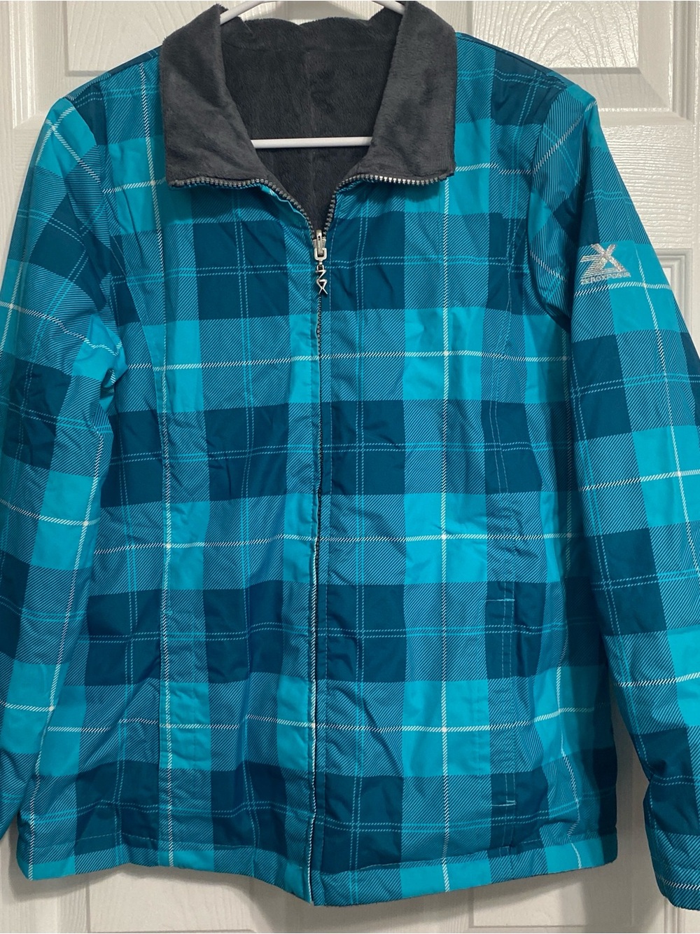 ZeroXposur Blue Plaid Puffer Jacket